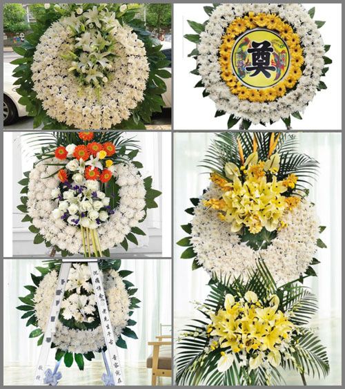 山东青岛莱西市沽河街道前庄扶村花圈速递